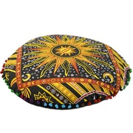 MEDITÁCIA POUF MANDALA POHÁNKOVÉ ŠUPKY DIM. 55 cm