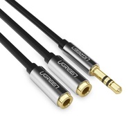 UGREEN AUDIO AUX ROZDELOVACÍ KÁBEL MINIJACK 3,5MM AŽ 2X MINIJACK 3,5MM 0,2M