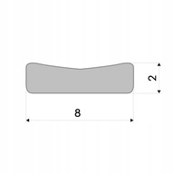 TESNENIE EPDM pena 8x2 mm ČIERNA mikroguma 25 m