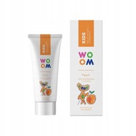 Woom Kids prírodná zubná pasta pre deti 3-8 rokov Broskyňa 50ml