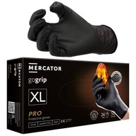 Nitrilové rukavice MERCATOR GOGRIP GO GRIP XL čierne pracovné rukavice