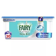 Fairy Platinum Non Bio + odstraňovač škvŕn 30 kapsúl