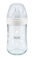 SKLENENÁ FĽAŠA NUK NS 240 ML SILIKÓNOVÝ cumlík M