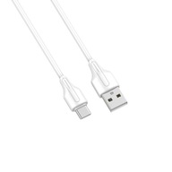 USB-A - USB-C kábel LDNIO 1m 2.1A biely LS541C