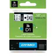 DYMO D1 45013 páska 12mm x 7m bielo/čierna potlač