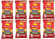 8x 150g WALKERS (LAY'S) Chips Mix of Flavors UK