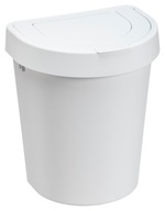 PLAST TEAM - Odpadkový kôš - Hojdačka - biela - 10L