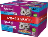 Whiskas Mix príchutí Rybie pochúťky v želé 120x85g + 40x85g ZDARMA