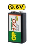 GP 6F22/9V 170mAh séria 9,6V NiMH batéria