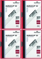 Zložka A4 s klipom DURABLE DURACLIP červená x4