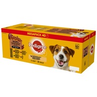 PEDIGREE mokré krmivo pre psov, mix príchutí v omáčke, vrecúška 40x100 g