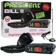 PREZIDENT RÁDIO CB BILL + ANTÉNA FLORIDA A6P AB5