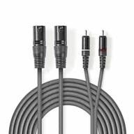 2x XLR - 2xRCA wt - wt 1,5m audio kábel NEDIS