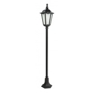 Čierna záhradná stojaca lampa RETRO CLASSIC, 164 cm