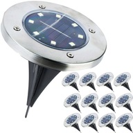 12 svietidiel SOLAR LED Circle Garden Ground