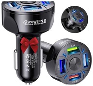 Turbo nabíjačka do auta 4x USB PRE CAR PD QC 3.0 + rýchly kábel