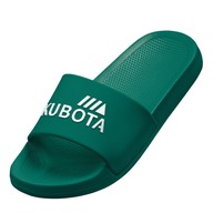 UNISEX KUBOTA BAZÉNOVÉ šľapky svetlé TMAVOZELENÉ gumené žabky 43