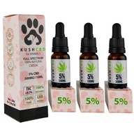 CBD KONOPNÝ OLEJ 5% | pre PSA & MAČKU | Omega-3 LOSOSOVÝ olej | 3x 10ml