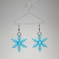 Lego náušnice vyrobené z blokov Snowflake 53972 DIY