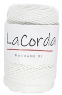 La Corda Macrame XL Polyesterová šnúra 3 mm farba 100 Biela a krémová 130 m