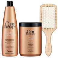 Fanola Set Oro Therapy Gold Shampoo Mask Hydratuje 2 x 1000 ml + štetec