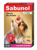 DR SEIDEL Sabunol Blší obojok pre Yorkies 35cm ružový