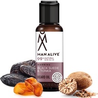 MAN ALIVE Black Suede Tonka olej na fúzy 50ml