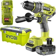 Akumulátorový skrutkovač Ryobi R18PD7-0 18 V + Box + 4,0 Ah batéria + Bity