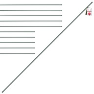 PODPORKA RASTLÍN OCEĽ POVLAKOVANÁ STĹP 150cm 10ks