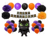 Happy Halloween Balónová súprava Dragon Pom Poms Balóniky Pripravená súprava hélia