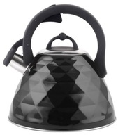 Rýchlovarná kanvica s píšťalkou, plynová indukcia, 3L, Diamond black