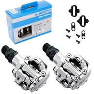 Pedále Shimano PD M520 SPD strieborné + nášľapy SM SH51