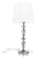 Glamour strieborná biela stojaca lampa, 55 cm