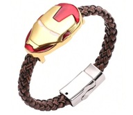 Náramok Marvel Iron Man na koženom remienku Hero Boy's Day 20 cm