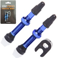 Cyklistické ventilky TREZADO pre bezdušový systém TUBELESS UST BLUE x2