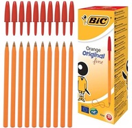 BIC Orange Original Fine tradičné guľôčkové pero, 0,8 mm ČERVENÉ x 20