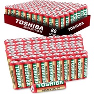 80x TOSHIBA HEAVY DUTY BATTERY R6 AA 1,5V SADA BATÉRIÍ