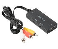 Konvertorový adaptér HDMI na AV CINCH RCA 1m 100cm Euro Composite