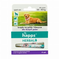 HAPPS Bylinné kvapky pre psy proti blchám a kliešťom 20-40kg