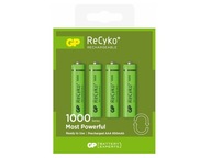 4 x R03/AAA BATÉRIE GP RECYKO+ 1000 SÉRIA