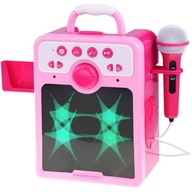 Hudobný reproduktor ružový Boombox pre deti s mikrofónom IN0166