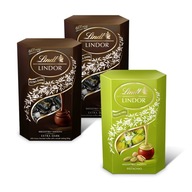 Lindt LINDOR Pralinky horká čokoláda 2x200g, LINDOR pistácie 200g