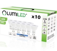 10x LED žiarovka GU10 1,5W = 15W 6500K 36° LUMILED