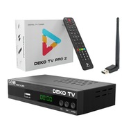 Tuner Dekodér DVBT2 DekoTV PRO2 Terestriálna televízia DVB-T2 HEVC DEKO + WiFi