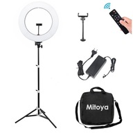 VÝKONNÁ PRSTEŇOVÁ LAMPA MITOYA RL480 45cm 60W + MASÍVNY STATÍV TUČŇAČKA