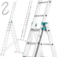 ALOSS rebrík 5,69 m hliníkový 3x9 do 150 kg SILNÝ