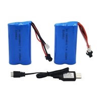 2x LI-ION BATÉRIA 1500MAH 7,4V SM ZÁSUVKOVÁ BATÉRIA PRE RC AUTO