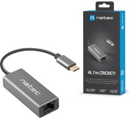 LAN NATEC KRICKET USB-C RJ45 1GB NA KÁBLI