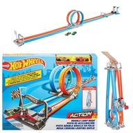 SÚPRAVA HOT WHEELS ZÁVODNÁ DRÁHA 2V1 DVOJNÁSLUČKA 4 METRE 2 AUTÁ