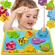 Drevené PUZZLE OCEAN FISH s magnetom PUZZLE